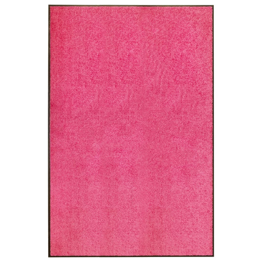 Tapete de porta lavável 120x180 cm rosa