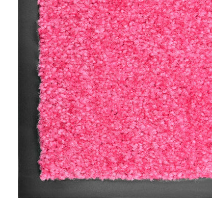 Tapete de porta lavável 120x180 cm rosa