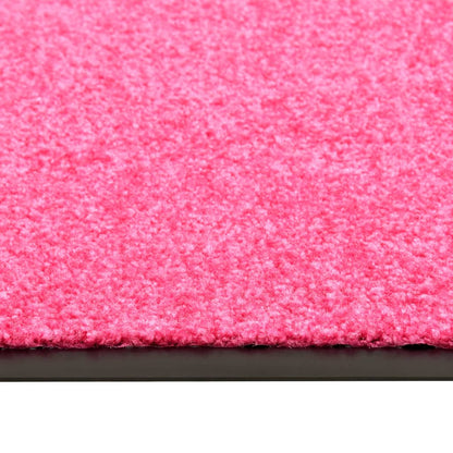 Tapete de porta lavável 120x180 cm rosa