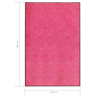 Tapete de porta lavável 120x180 cm rosa
