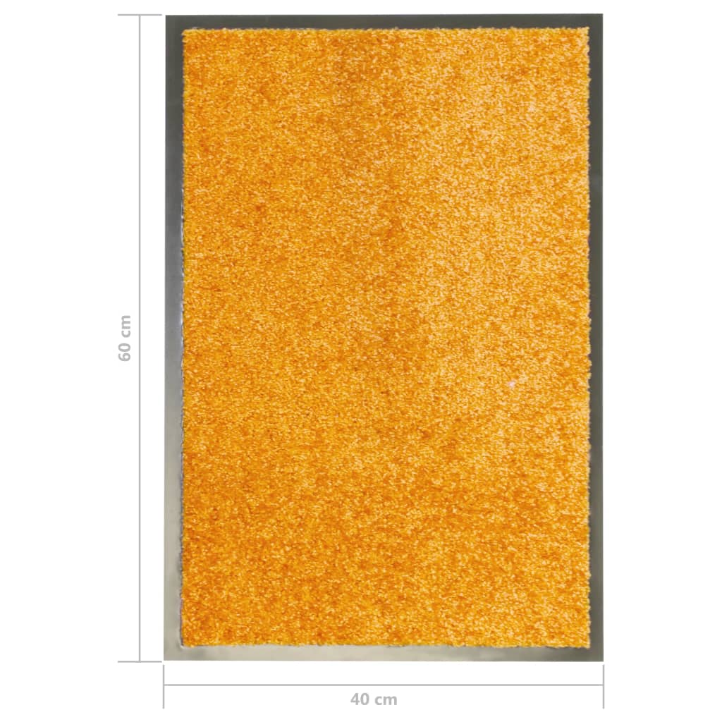 Tapete de porta lavável 40x60 cm laranja