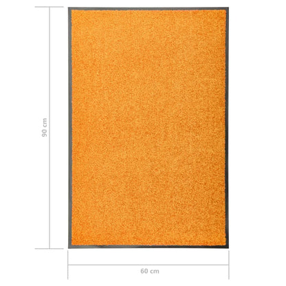 Tapete de porta lavável 60x90 cm laranja