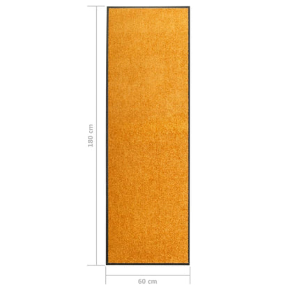 Tapete de porta lavável 60x180 cm laranja
