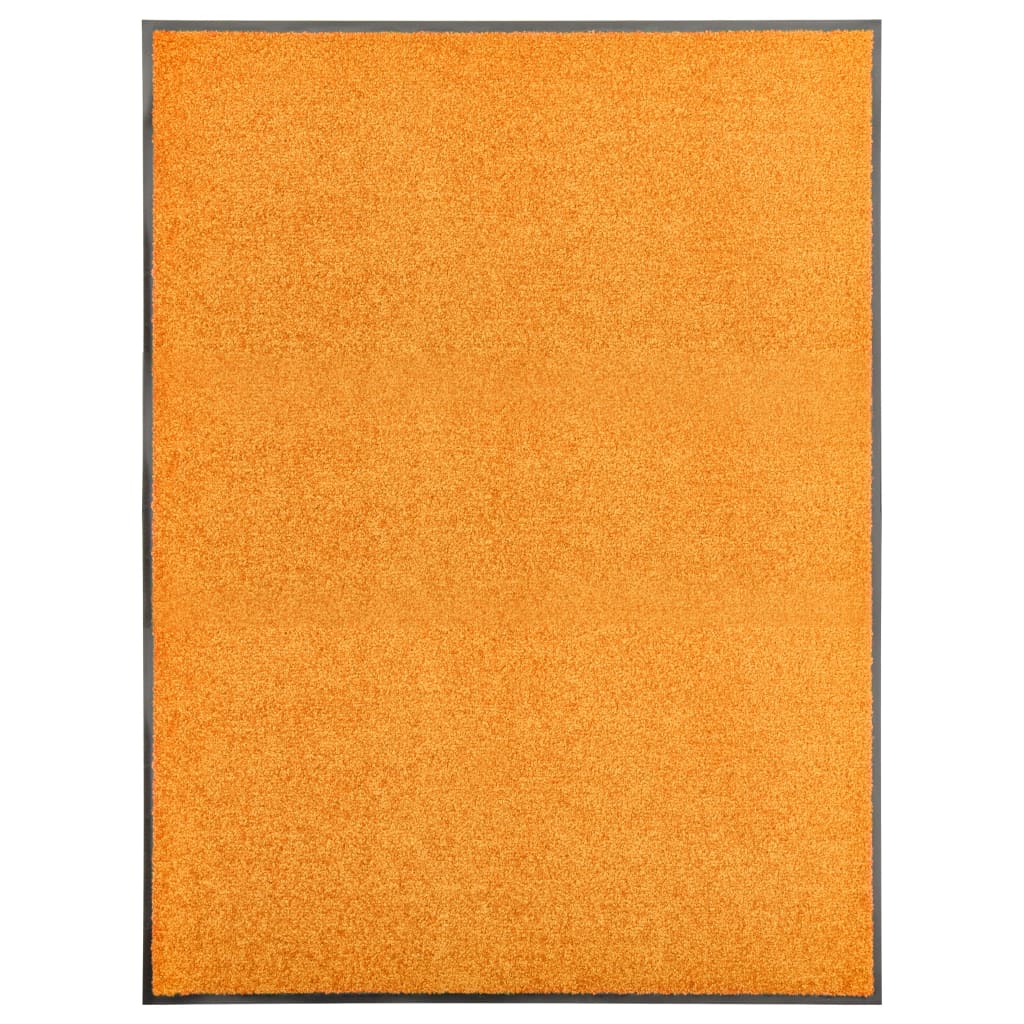 Tapete de porta lavável 90x120 cm laranja