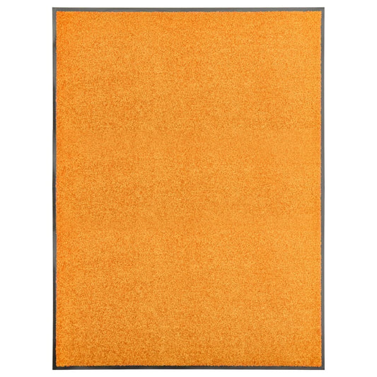 Tapete de porta lavável 90x120 cm laranja