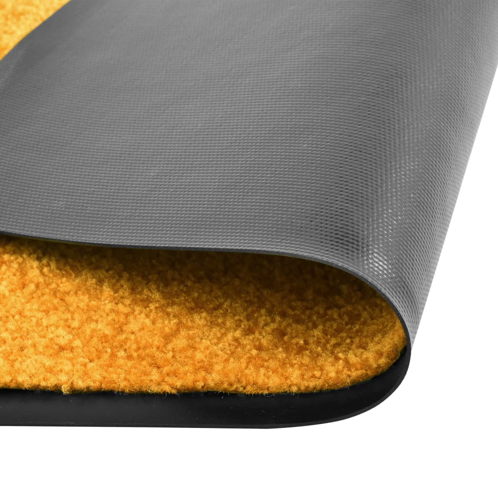 Tapete de porta lavável 90x120 cm laranja