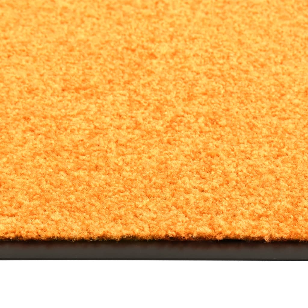 Tapete de porta lavável 90x120 cm laranja