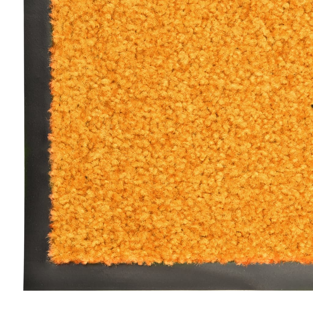 Tapete de porta lavável 90x120 cm laranja
