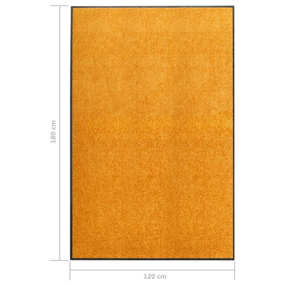 Tapete de porta lavável 120x180 cm laranja