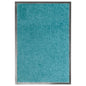 Tapete de porta lavável 40x60 cm azul ciano