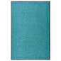 Tapete de porta lavável 60x90 cm azul ciano