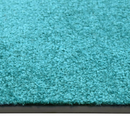 Tapete de porta lavável 60x90 cm azul ciano