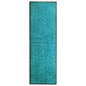 Tapete de porta lavável 60x180 cm azul ciano