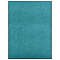 Tapete de porta lavável 90x120 cm azul ciano