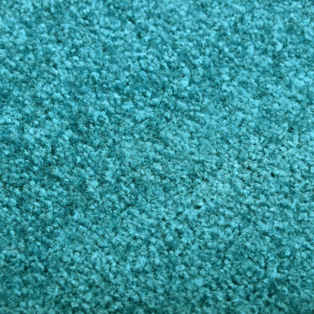 Tapete de porta lavável 90x120 cm azul ciano
