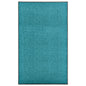 Tapete de porta lavável 90x150 cm azul ciano