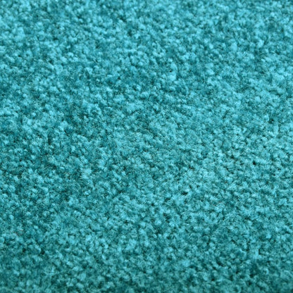 Tapete de porta lavável 90x150 cm azul ciano
