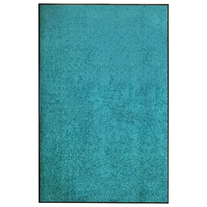 Tapete de porta lavável 120x180 cm azul ciano