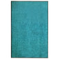 Tapete de porta lavável 120x180 cm azul ciano