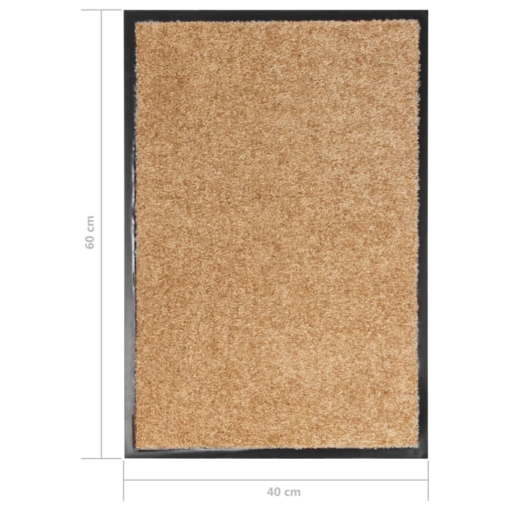 Tapete de porta lavável 40x60 cm creme