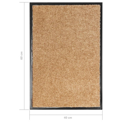 Tapete de porta lavável 40x60 cm creme