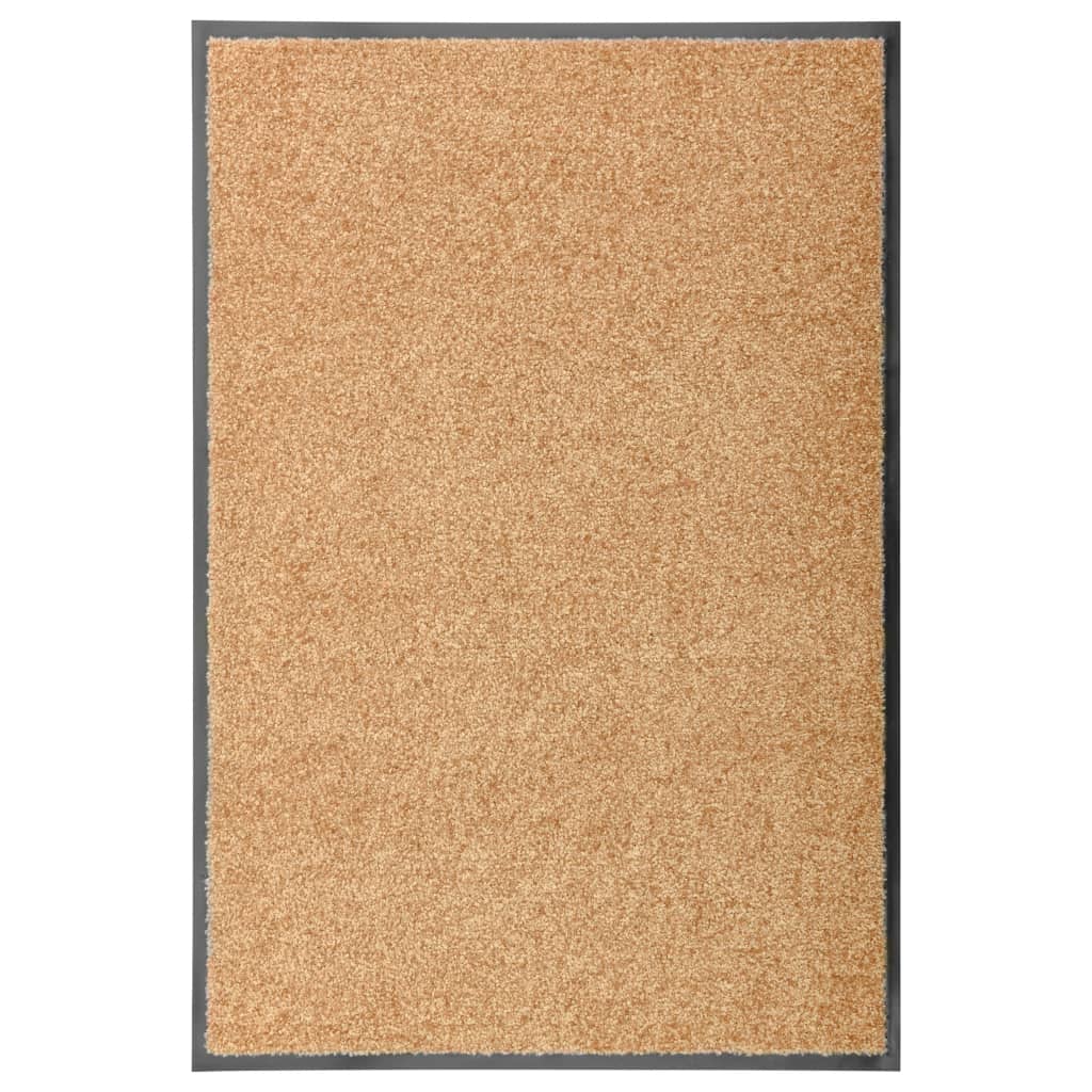 Tapete de porta lavável 60x90 cm creme