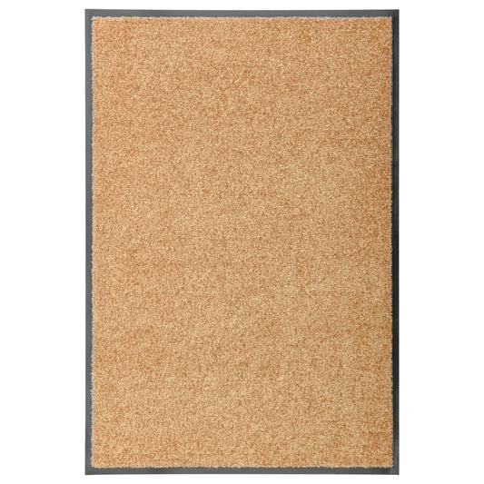 Tapete de porta lavável 60x90 cm creme