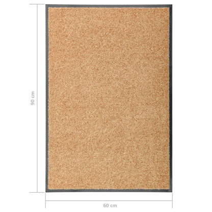 Tapete de porta lavável 60x90 cm creme