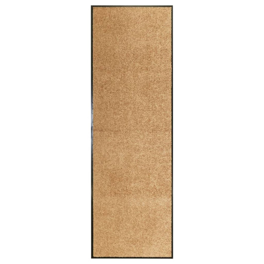 Tapete de porta lavável 60x180 cm creme