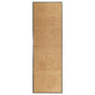 Tapete de porta lavável 60x180 cm creme