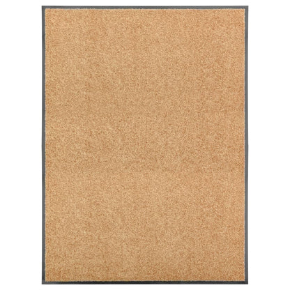 Tapete de porta lavável 90x120 cm creme