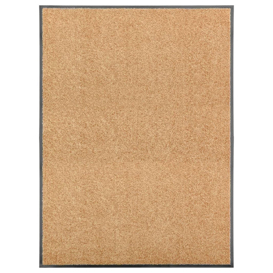 Tapete de porta lavável 90x120 cm creme