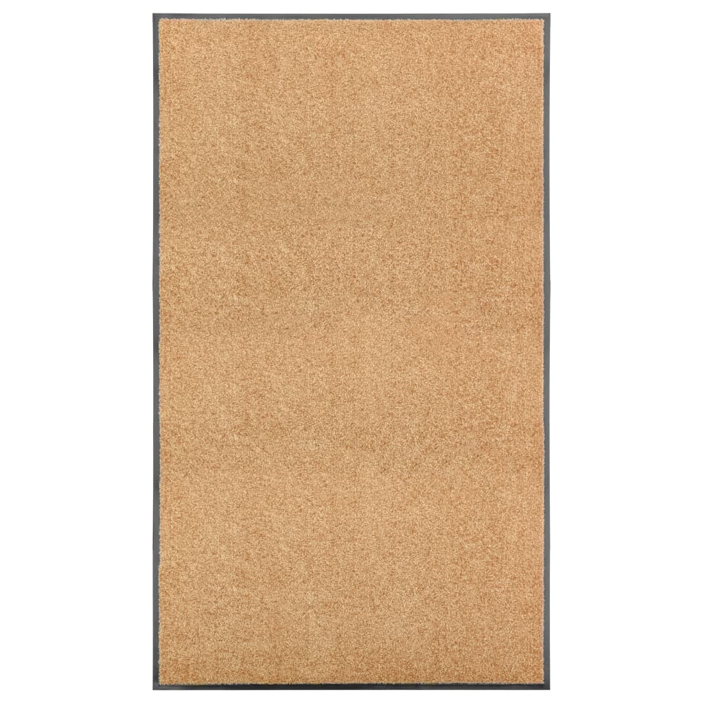 Tapete de porta lavável 90x150 cm creme