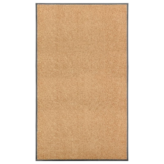 Tapete de porta lavável 90x150 cm creme
