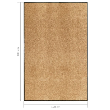 Tapete de porta lavável 120x180 cm creme