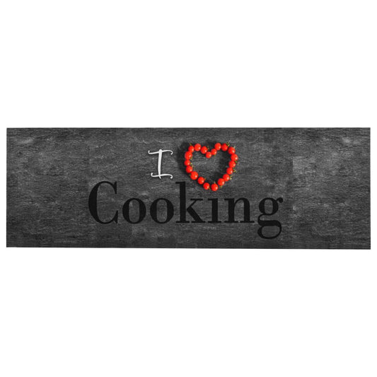 Tapete de cozinha lavável com design Cooking 60x180 cm