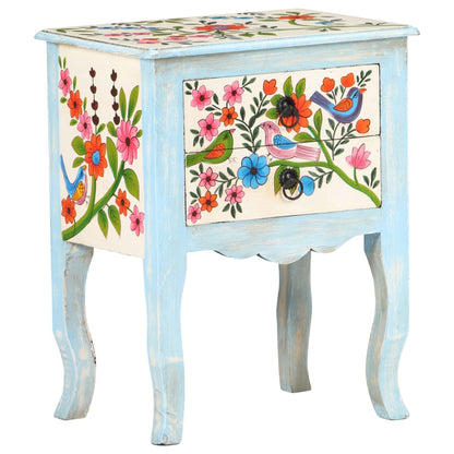 Mesa de cabeceira pintada à mão 40x30x50 cm mangueira maciça