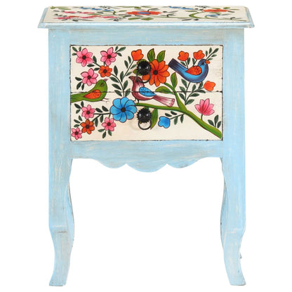 Mesa de cabeceira pintada à mão 40x30x50 cm mangueira maciça