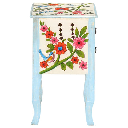 Mesa de cabeceira pintada à mão 40x30x50 cm mangueira maciça