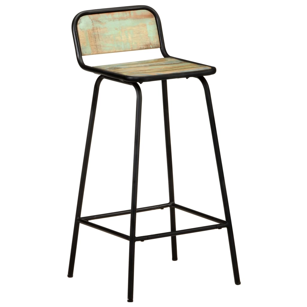 Cadeiras de bar 2 pcs madeira recuperada maciça