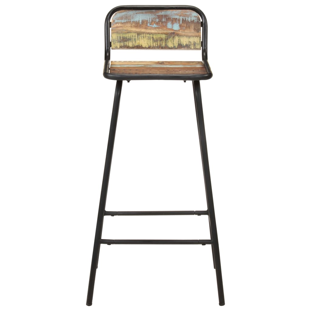 Cadeiras de bar 2 pcs madeira recuperada maciça