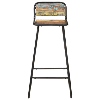 Cadeiras de bar 2 pcs madeira recuperada maciça