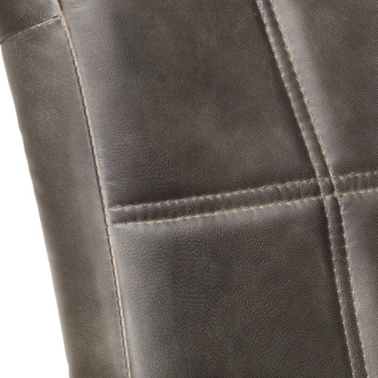 Cadeiras de jantar cantilever 2 pcs couro genuíno cinzento