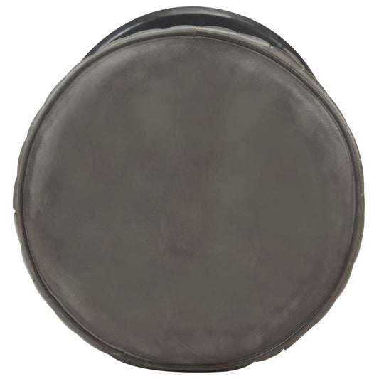 Banco de bar couro genuíno cinzento envelhecido