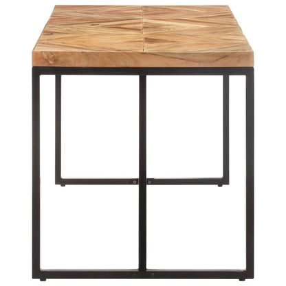 Mesa de jantar 160x70x76 cm madeira acácia maciça e mangueira