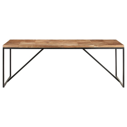 Mesa de jantar 200x90x76 cm madeira acácia maciça e mangueira