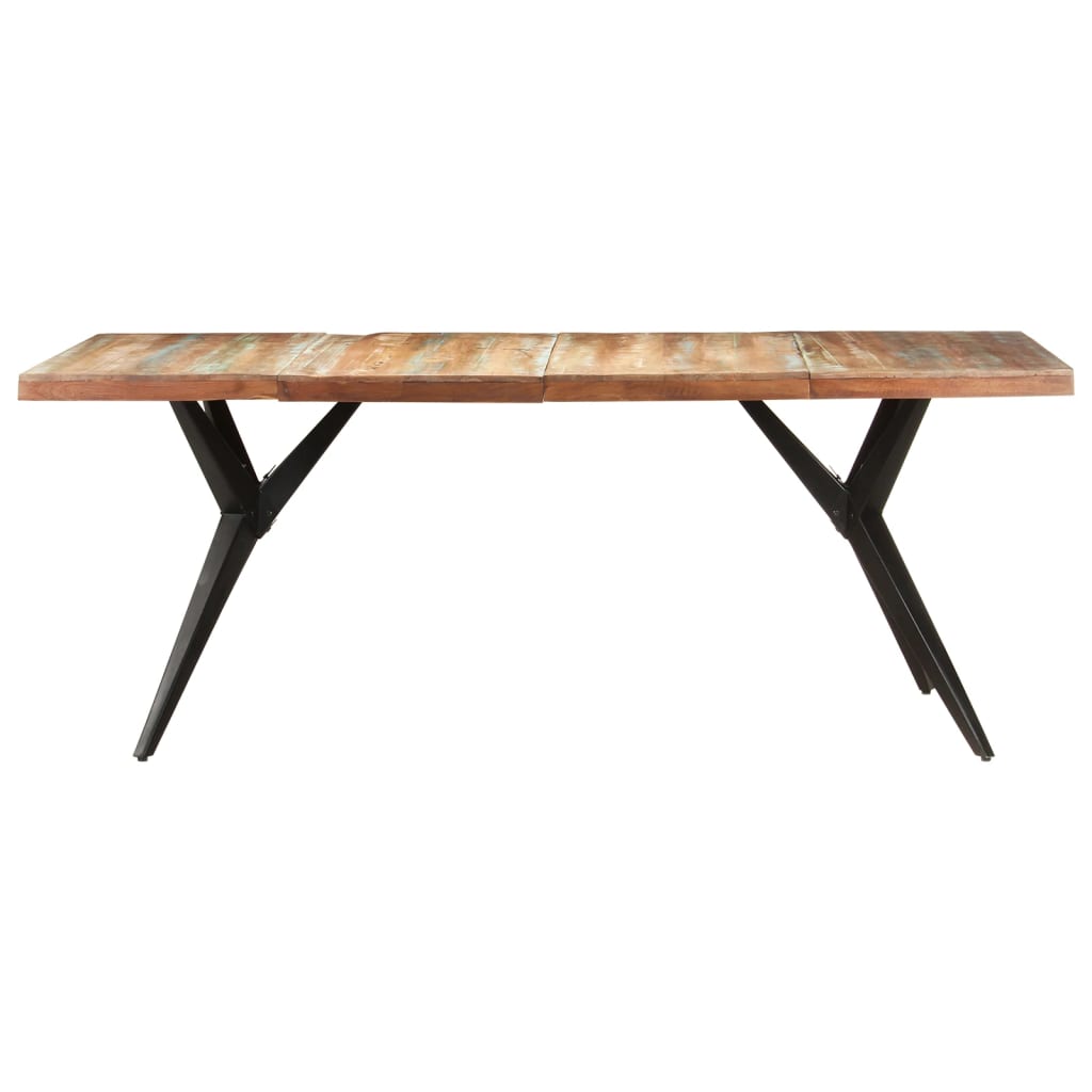 Mesa de jantar 200x90x76 cm madeira recuperada maciça