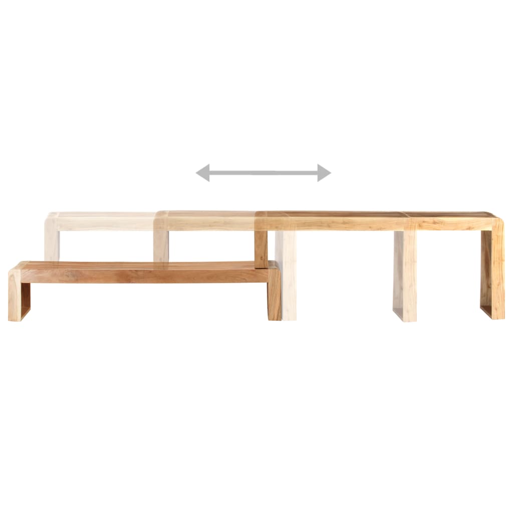 Móveis de TV cm madeira de acácia maciça, 2 pcs