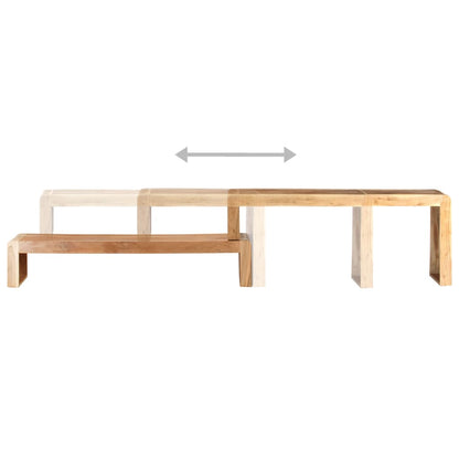 Móveis de TV cm madeira de acácia maciça, 2 pcs