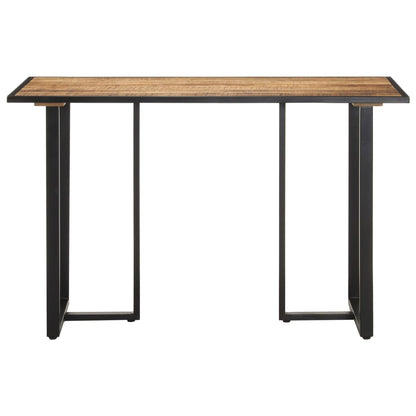 Mesa de jantar 120 cm madeira de mangueira áspera